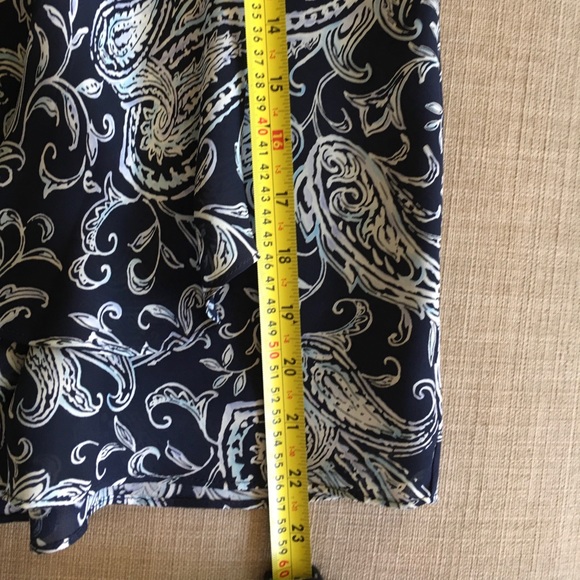 Talbots blue, paisley skirt. Size 2 - Picture 5 of 5